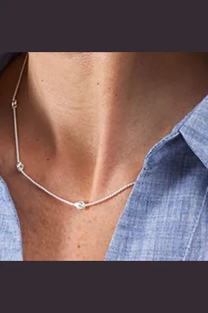 Chalk Studio Knot Necklace Sterling