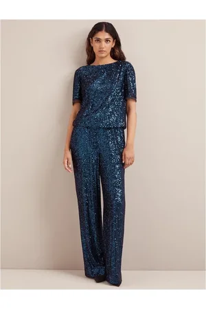 Cefinn Hester Recycled Sequin Elasticated Waist Jumpsuit - 10