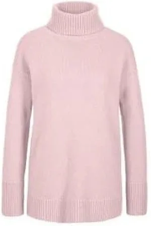Riani Ribbed Detal Roll Neck Jumper Col: 305 Rose , Size: S - S