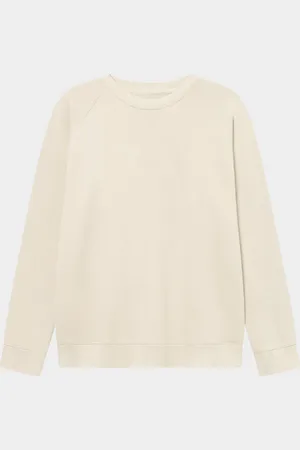 Dedicated Large Oat Rainy Day Malmoe Base Sweatshirt - Ecru / L