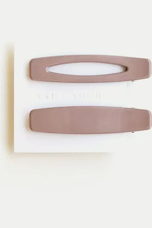 NAT + NOOR Lani Hair Clips - Brown / Onesize