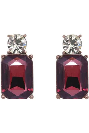 LAST TRUE ANGEL Mini Gem Earring In Bronze, & Clear