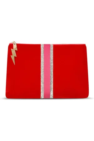 Cockatoo Velvet Clutch Bag