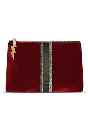 Cockatoo Velvet Clutch Bag