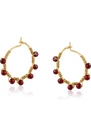 Big Metal London Svetla Beaded Hoop Earrings - London