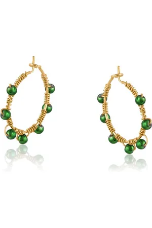 Big Metal London Svetla Beaded Hoop Earrings - London