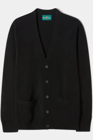 Alan Paine Cornwall Saddle Shoulder Vee Neck Cardigan - 38