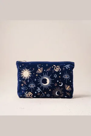 ELIZABETH SCARLETT Boho Mysticism Velvet Everyday Pouch Size: Os, - Os
