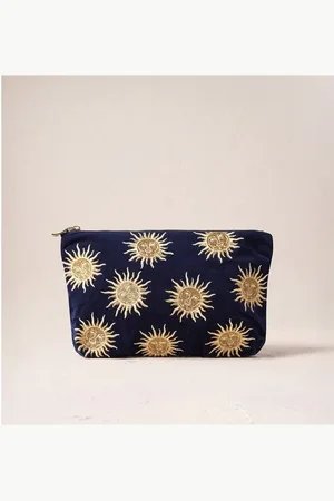 ELIZABETH SCARLETT Sun Goddess Velvet Everyday Pouch Size: Os, Co - Os