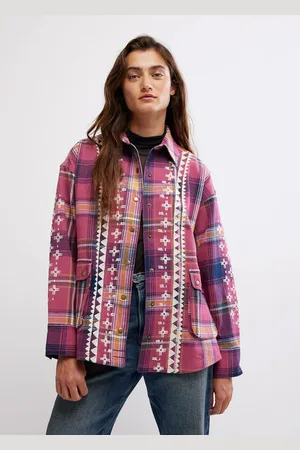 Free People Berry Combo Nordic Chill Shirt Jacket - Xs