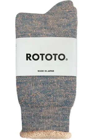 RoToTo Double Face Merino Wool Socks - / Brown - Small