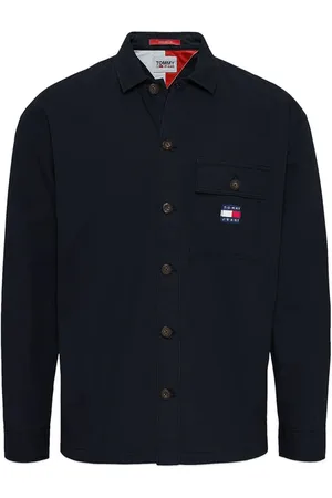 Tommy Hilfiger Tommy Jeans Solid Transitional Cotton Overshirt - - Small