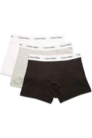 Calvin Klein Cotton Stretch Trunks - /white/grey - Small
