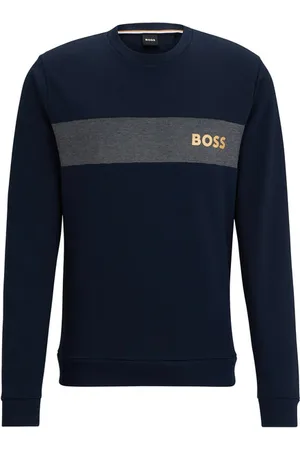 HUGO BOSS Cotton Blend Crew Neck Sweat - - Small