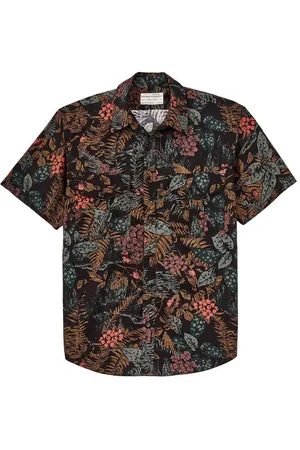 Filson Short Sleeve Washed Feather Cloth Shirt - Northwest Rainforest - Medium