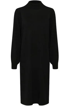 Kaffe Kananna Knit Maxi Dress - Black / Xs