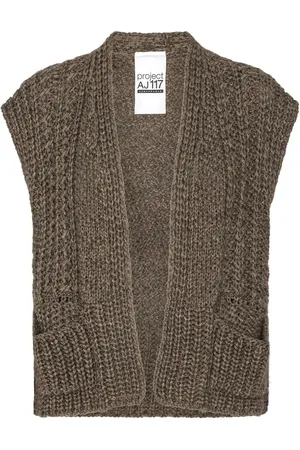 AJ117 Project Susie Knit Waistcoat - Black / S