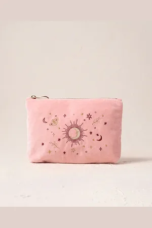ELIZABETH SCARLETT Boho Mysticism Mini Velvet Pouch Pale