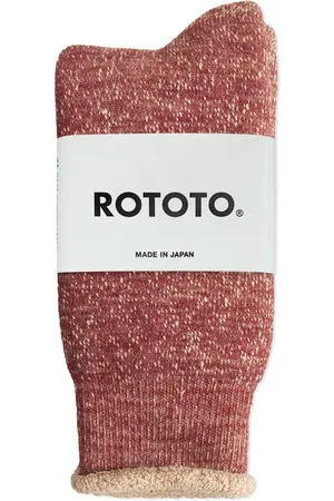RoToTo Double Face Merino Wool Socks - Dark Red / - Medium