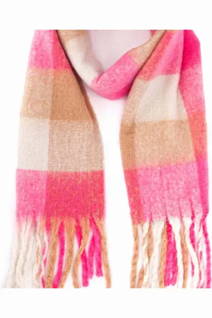 Edit & Oak Pink & Block Square Heavyweight Scarf