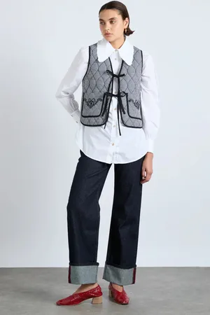 Damson Madder Reversible Arte Gilet Gingham - 10