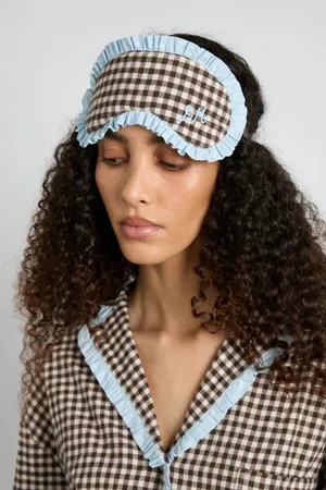 Damson Madder Damson Pj Eye Mask - Gingham