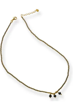 A Beautiful Story Empathy Onyx Necklace Gold Coloured