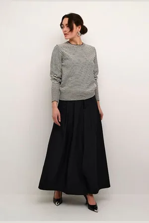 FRANSA Kaffe Nala Knit In Chalk/ Stripe - S