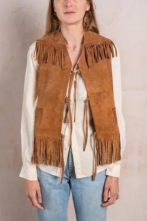 No Label Suede Western Waistcoat