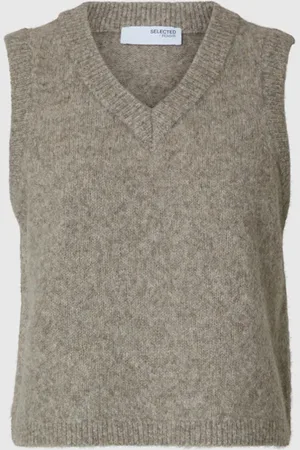 SELECTED Slfava Irish Knit Waistcoat - S