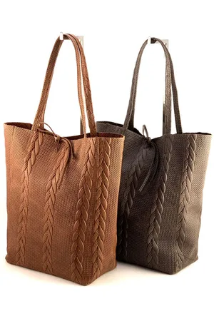 Marlon Borsa Braided Shopper - Taupe