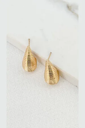 Envy Small Textured Teardrop Earring