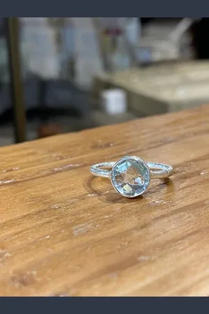 Silver Siren Round Crystal Ring - Clear