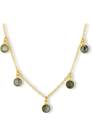 Ashiana Maeve Charm Necklace Labradorite