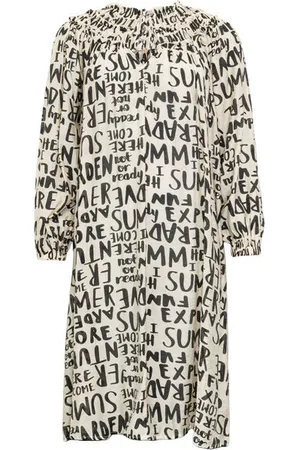 Costa Mani Lets Dress In Cream With Letters - S