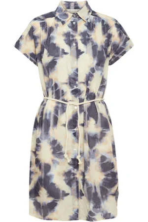 Ichi Ihemmeretta Dress In Sand & Tie Dye - 36 | Uk 10