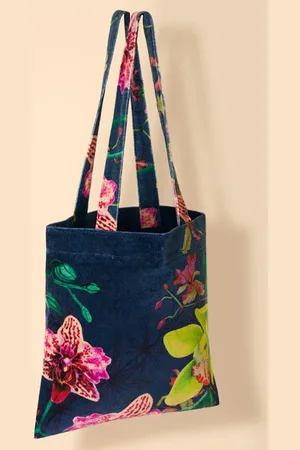 Pink Powder Exotic Evening Velvet Tote Bag