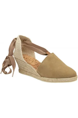 Ravel Mushroom Antora Suede Espadrille Wedge Sandals - Uk 4 / Eu 37