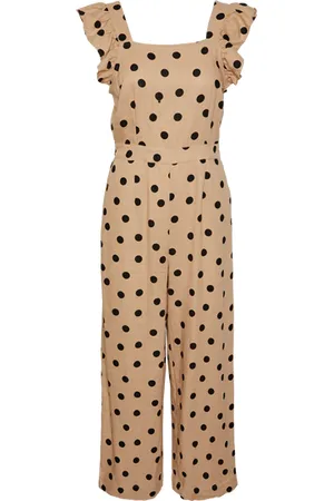 Y.A.S Line Jumpsuit In Ginger Root With Dots - Xs
