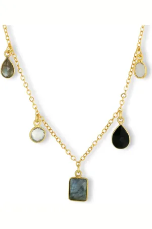 Ashiana Aubrey Charm Necklace & Grey
