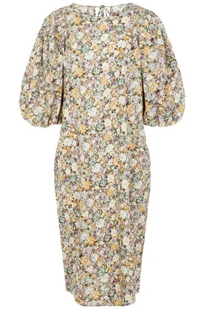 Object Floral Dress With Puff Sleeves - 40 | Uk 14