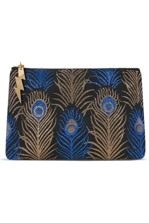 Cockatoo Metallic Peacock Clutch Bag