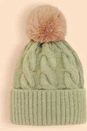 Pink Powder Svana Bobble Hat In