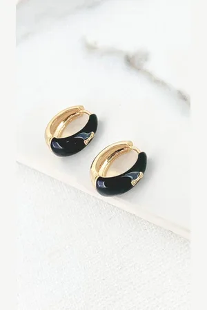 Envy Resin And Gold Hoop Earring