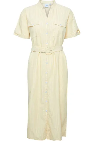 Ichi Button Down Dress In French Stripe - 40 | Uk 14