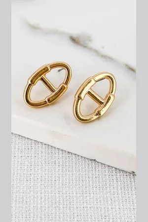 Envy Oval Stud Earrings