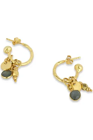 Ashiana Nori Hoop Earrings Labradorite