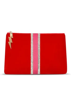 Cockatoo Velvet Clutch Bag