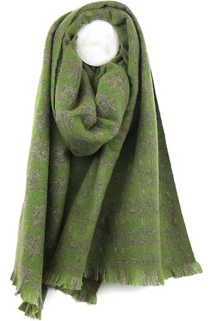 POM Amsterdam Crosshatch Weave Scarf - Dark