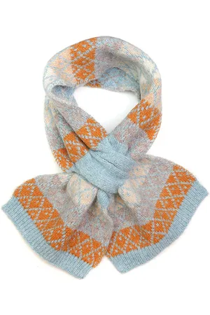POM Amsterdam Stripe Pull Through Recycled Yarn Scarf - /Rust